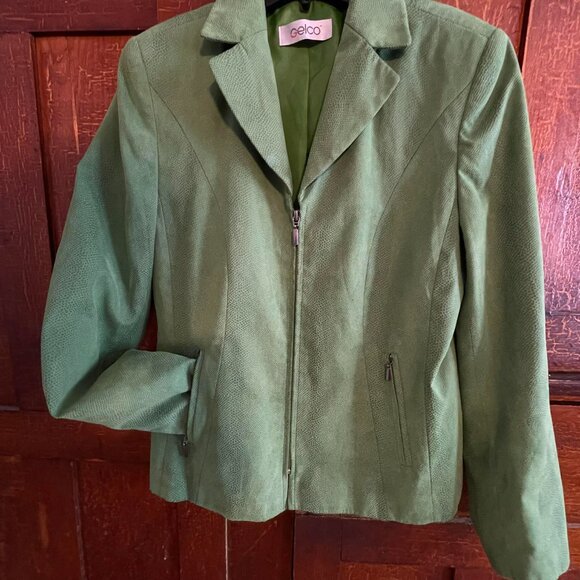 Gelco Retro blazer Kelly Green snakeskin print, SIZE 10. - Picture 5 of 9